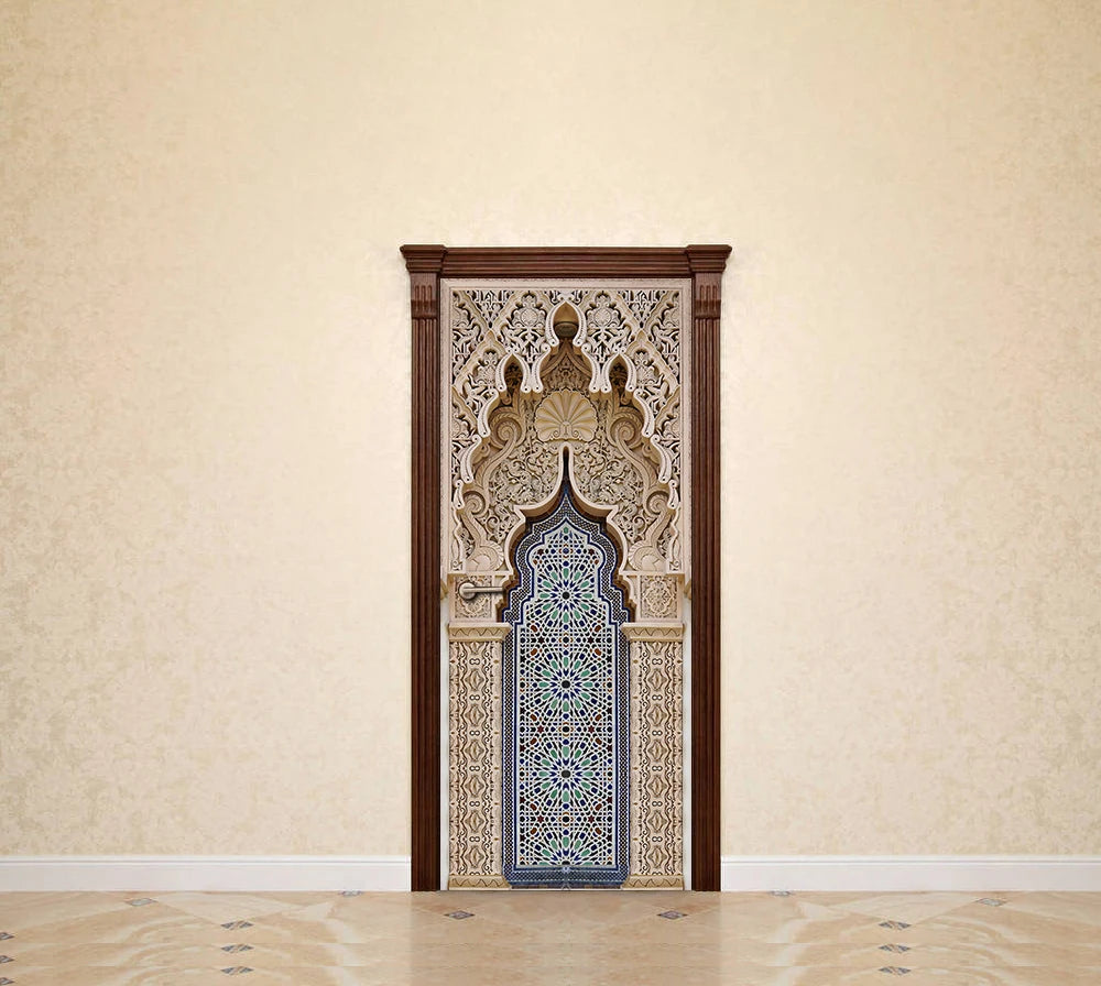 Sticker Mosque Door Art 2pcs/set Mural Sticker Home Decor Wall Stickers Peel & Stick Wallpaper