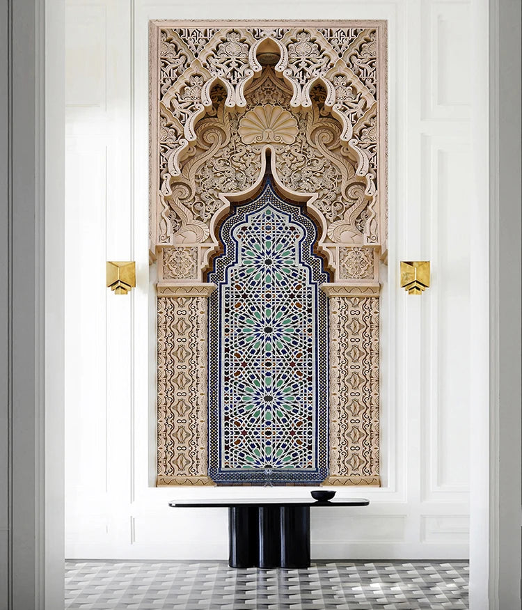 Sticker Mosque Door Art 2pcs/set Mural Sticker Home Decor Wall Stickers Peel & Stick Wallpaper
