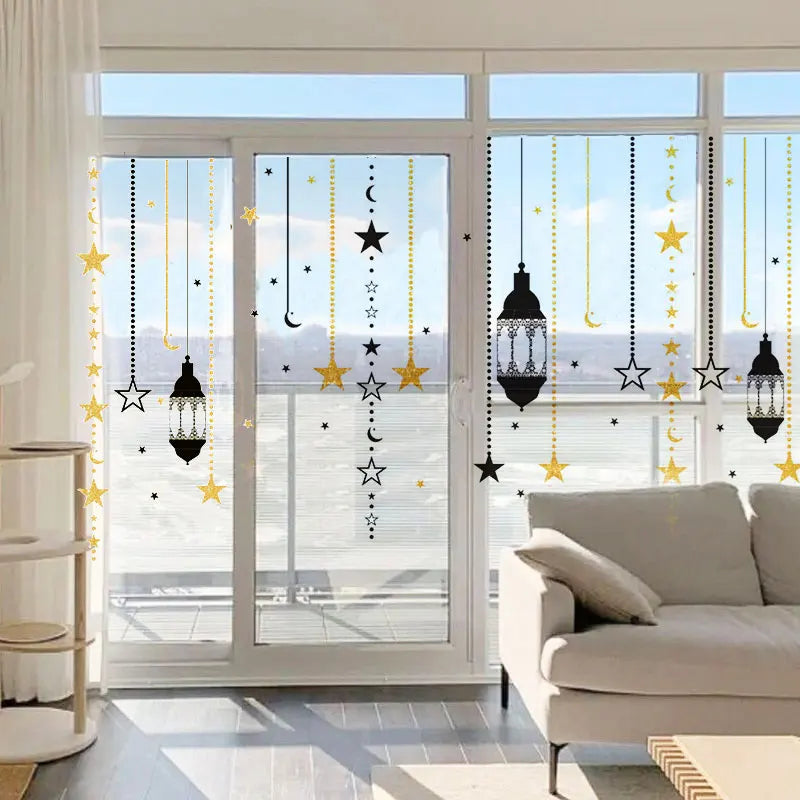 Window Stickers for Holi Month of Ramadan and Eid Al Fitr parties, Home Decoration in sprit of fastival