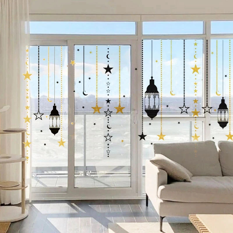 Window Stickers for Holi Month of Ramadan and Eid Al Fitr parties, Home Decoration in sprit of fastival