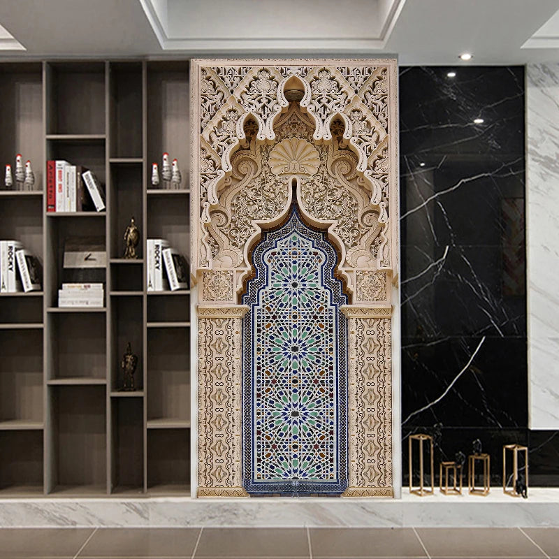 Sticker Mosque Door Art 2pcs/set Mural Sticker Home Decor Wall Stickers Peel & Stick Wallpaper