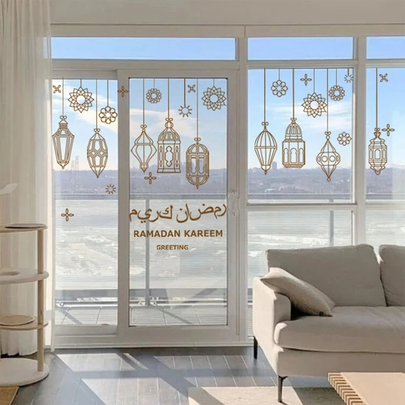 Window Stickers for Holi Month of Ramadan and Eid Al Fitr parties, Home Decoration in sprit of fastival