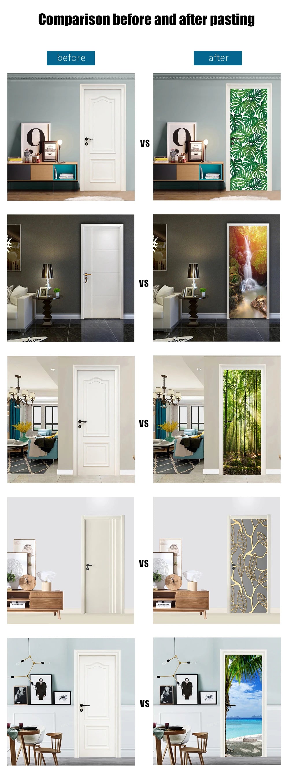 Sticker Mosque Door Art 2pcs/set Mural Sticker Home Decor Wall Stickers Peel & Stick Wallpaper
