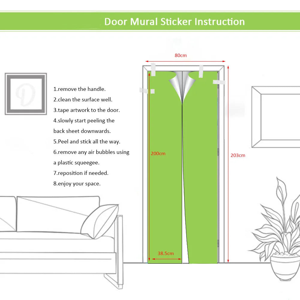 Sticker Mosque Door Art 2pcs/set Mural Sticker Home Decor Wall Stickers Peel & Stick Wallpaper