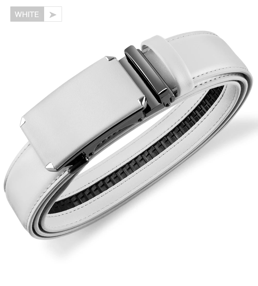 Men Genuine Leather Belt DOOPAI Metal Buckle Adjustment Adjustable Leather Belt