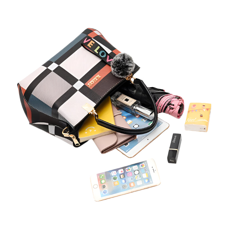 Women Bags Yogodlns Handbag Messenger Bags Plaid Shoulder Totes Bags
