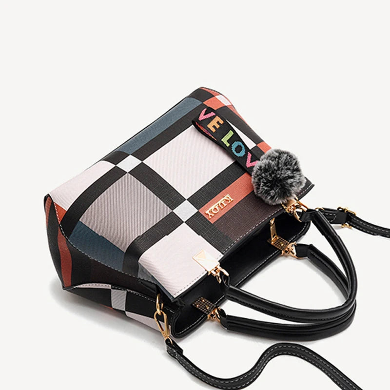 Women Bags Yogodlns Handbag Messenger Bags Plaid Shoulder Totes Bags