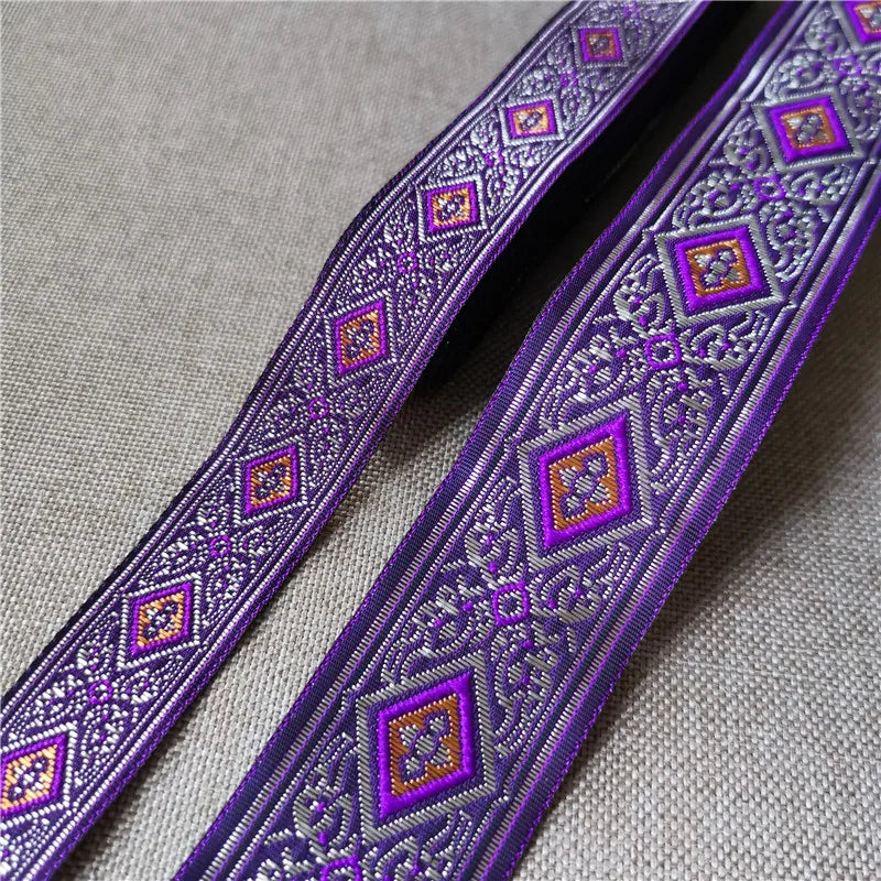 Jacquard Ribbon Ethnic Lace 20mm-33mm 7meters Trim Embroidered Woven Webbing Tape For Sewing Crafting Decorative