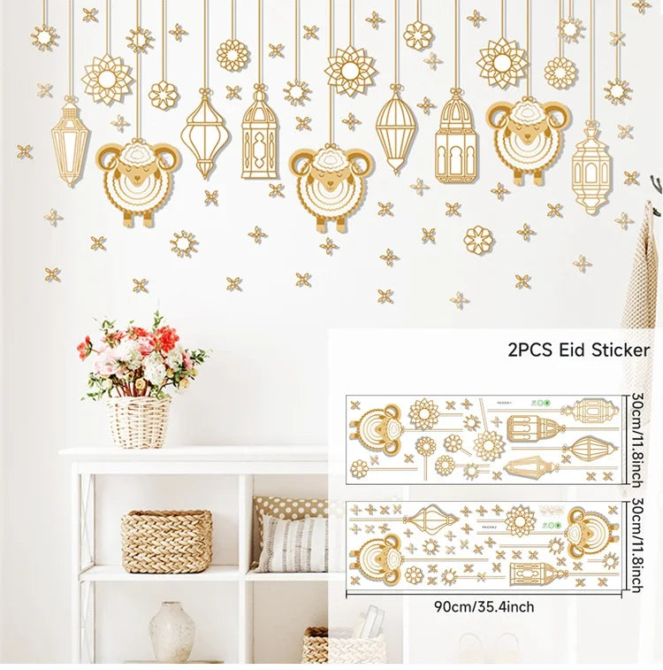 Window Stickers for Holi Month of Ramadan and Eid Al Fitr parties, Home Decoration in sprit of fastival