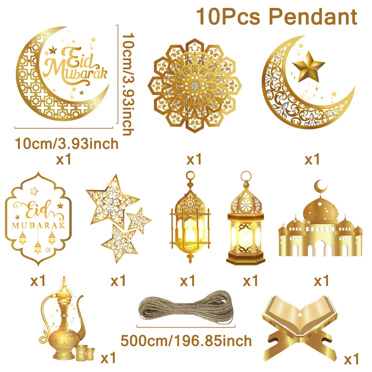 Eid Mubarak Tableware Set Ramadan Decoration For Home Eid Al Adha Ramadan Kareem Party Decor