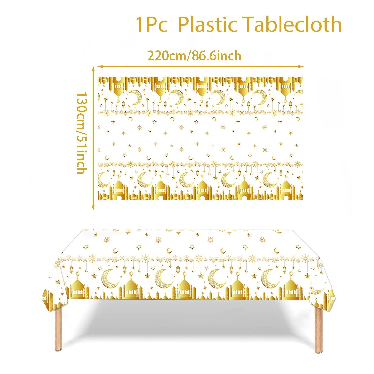 Eid Mubarak Tableware Set Ramadan Decoration For Home Eid Al Adha Ramadan Kareem Party Decor