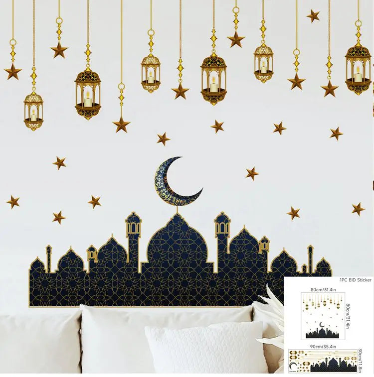 Window Stickers for Holi Month of Ramadan and Eid Al Fitr parties, Home Decoration in sprit of fastival