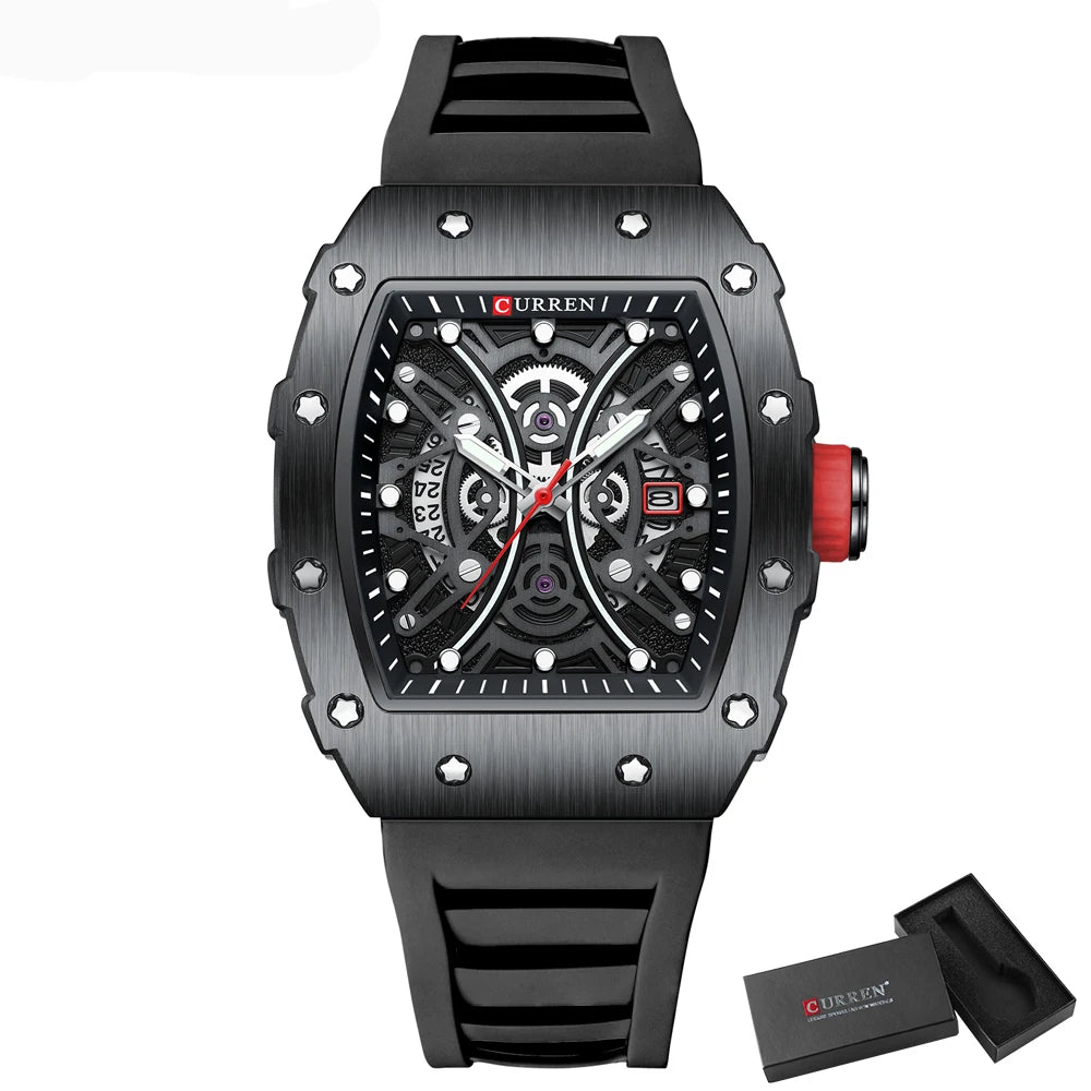 Men Quartz Watches CURREN Wristwatch Stainless Steel Waterproof Chronograph