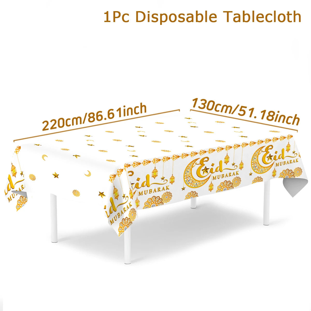 Eid Mubarak Tableware Set Ramadan Decoration For Home Eid Al Adha Ramadan Kareem Party Decor