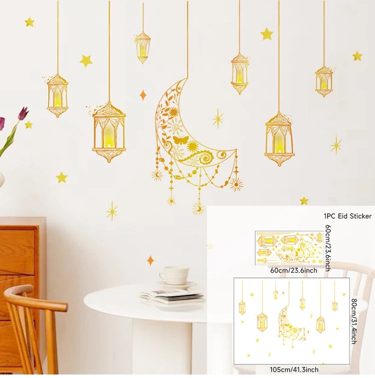 Window Stickers for Holi Month of Ramadan and Eid Al Fitr parties, Home Decoration in sprit of fastival