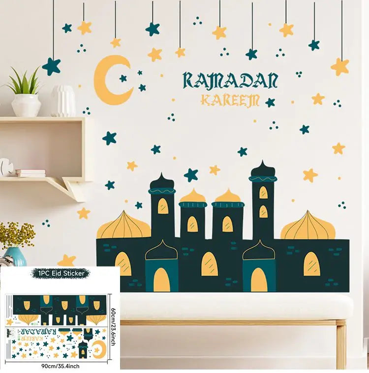 Window Stickers for Holi Month of Ramadan and Eid Al Fitr parties, Home Decoration in sprit of fastival