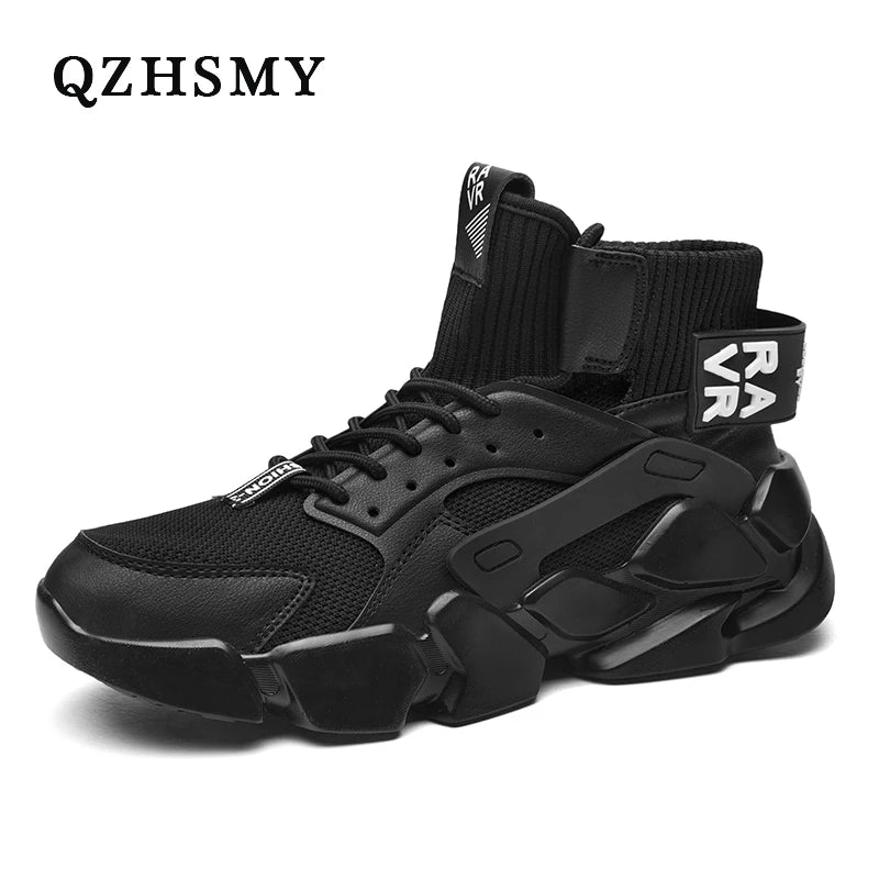 Men's Sneakers Shoes Chunky Autumn High-top Men Shoes Heighten Zapatillas Damping Shoes