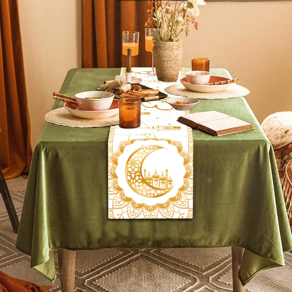 Eid Mubarak Tableware Set Ramadan Decoration For Home Eid Al Adha Ramadan Kareem Party Decor
