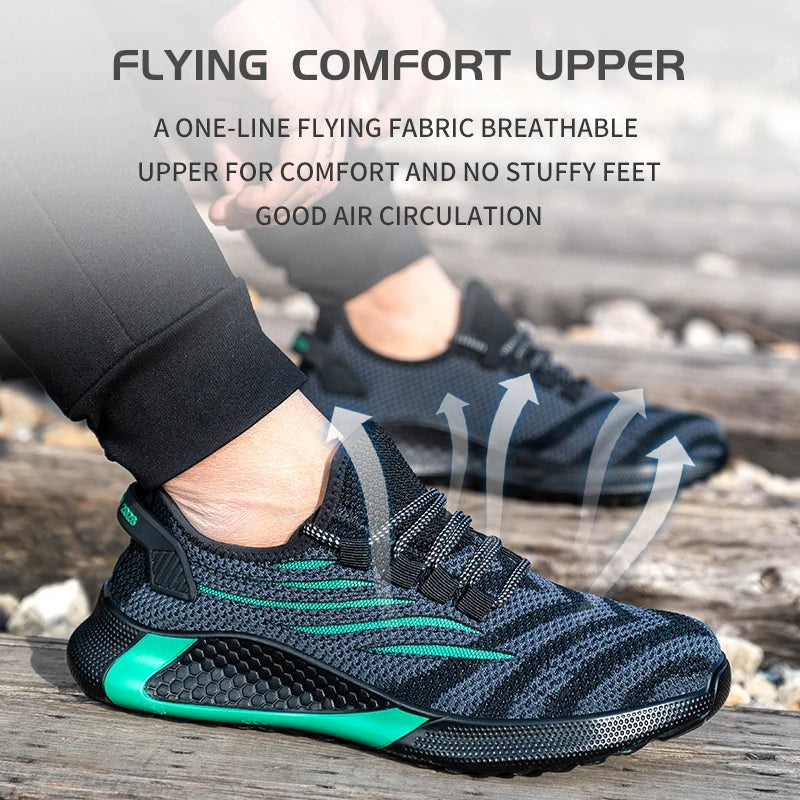 Men Safety Shoes Anti-puncture Work Place Sneakers Indestructible Men Boots