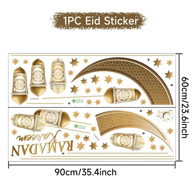 Window Stickers for Holi Month of Ramadan and Eid Al Fitr parties, Home Decoration in sprit of fastival