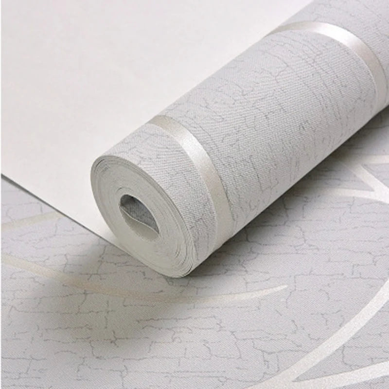 Wall paper 53cm European Modern Bedroom Background 3D Non-woven Moisture-proof Wallpaper Thickened Wall Stickers