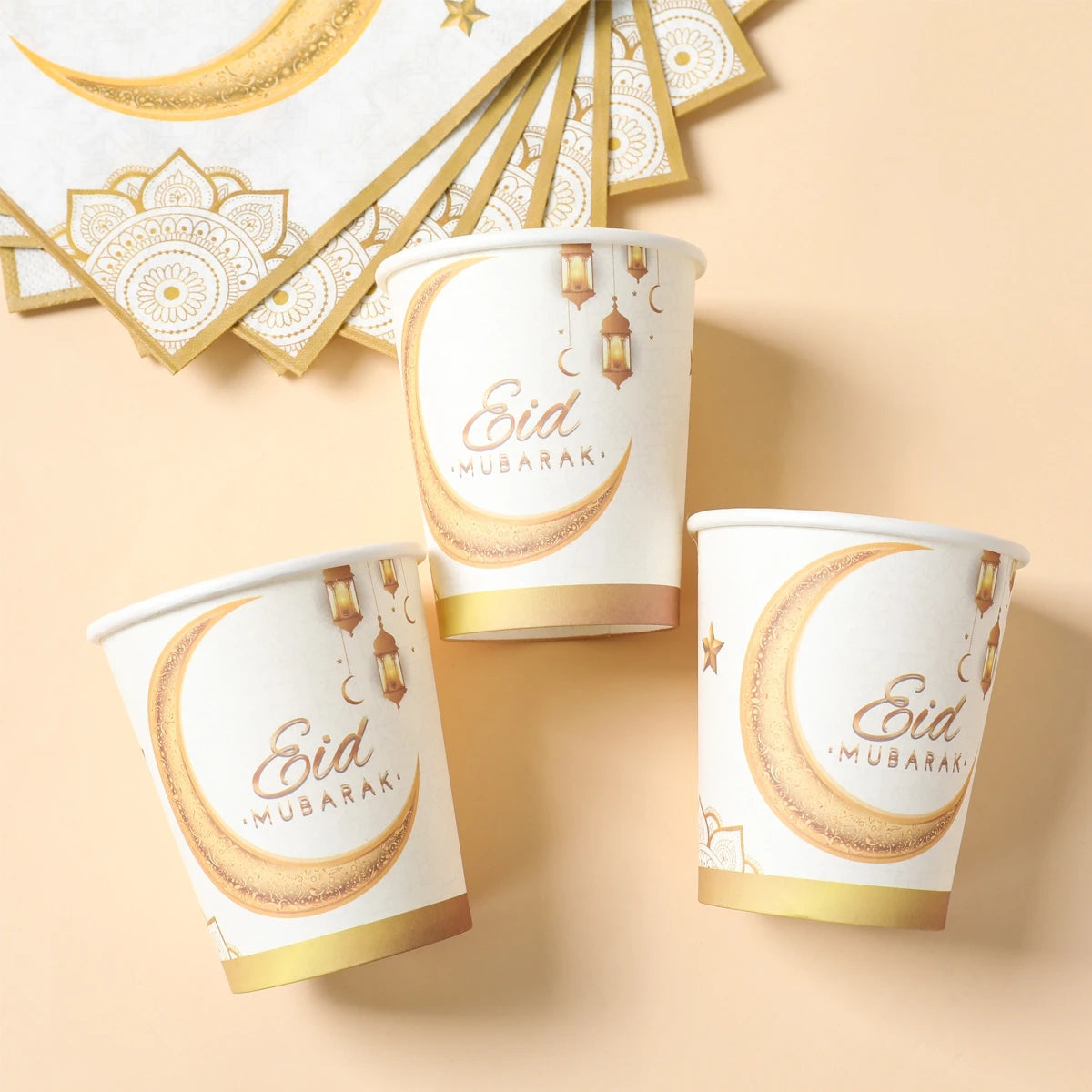 Eid Mubarak Tableware Set Ramadan Decoration For Home Eid Al Adha Ramadan Kareem Party Decor