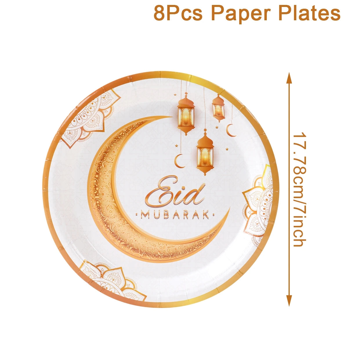Eid Mubarak Tableware Set Ramadan Decoration For Home Eid Al Adha Ramadan Kareem Party Decor
