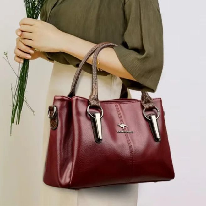 Women Handbags Fashion Casual Tote Bags 3-Layers Soft Leather Shoulder Bags New Big Capacity Crossbody Bags for Ladies Sac