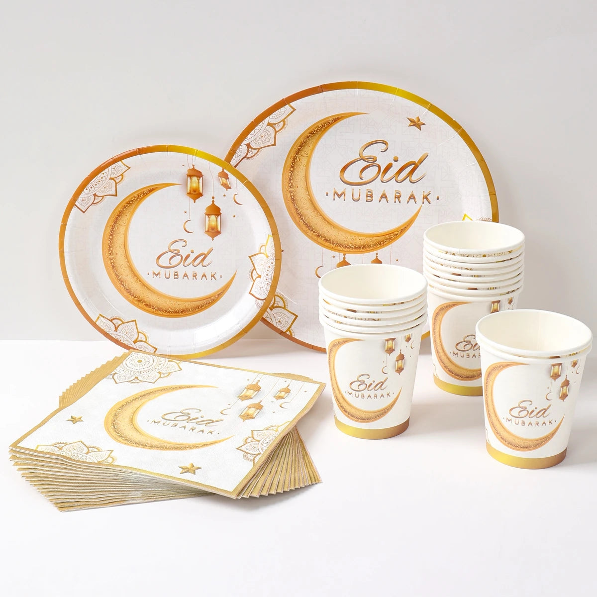 Eid Mubarak Tableware Set Ramadan Decoration For Home Eid Al Adha Ramadan Kareem Party Decor