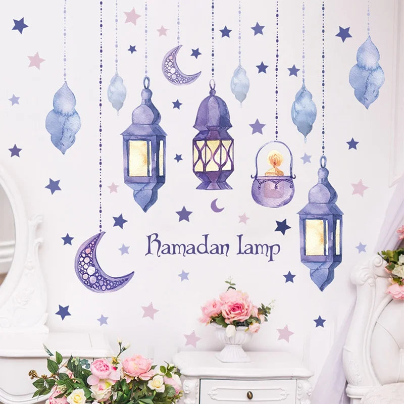 Window Stickers for Holi Month of Ramadan and Eid Al Fitr parties, Home Decoration in sprit of fastival
