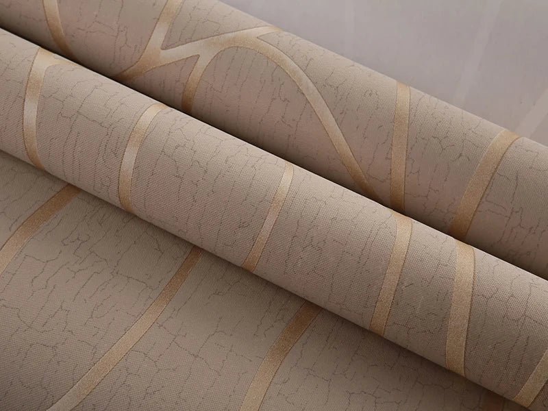 Wall paper 53cm European Modern Bedroom Background 3D Non-woven Moisture-proof Wallpaper Thickened Wall Stickers