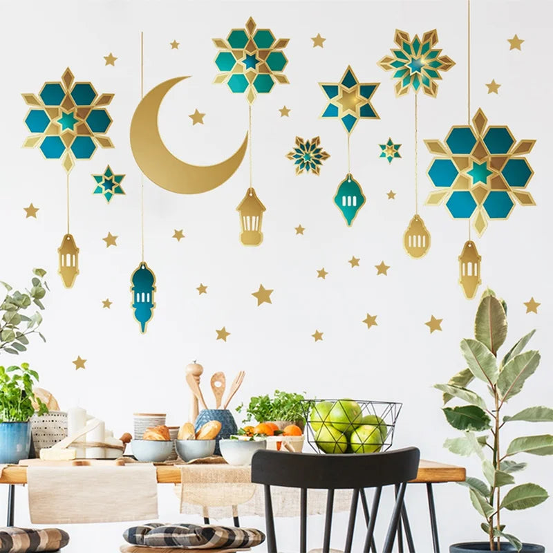 Window Stickers for Holi Month of Ramadan and Eid Al Fitr parties, Home Decoration in sprit of fastival