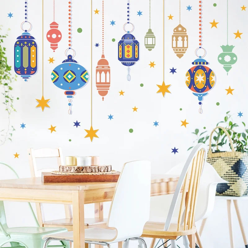 Window Stickers for Holi Month of Ramadan and Eid Al Fitr parties, Home Decoration in sprit of fastival