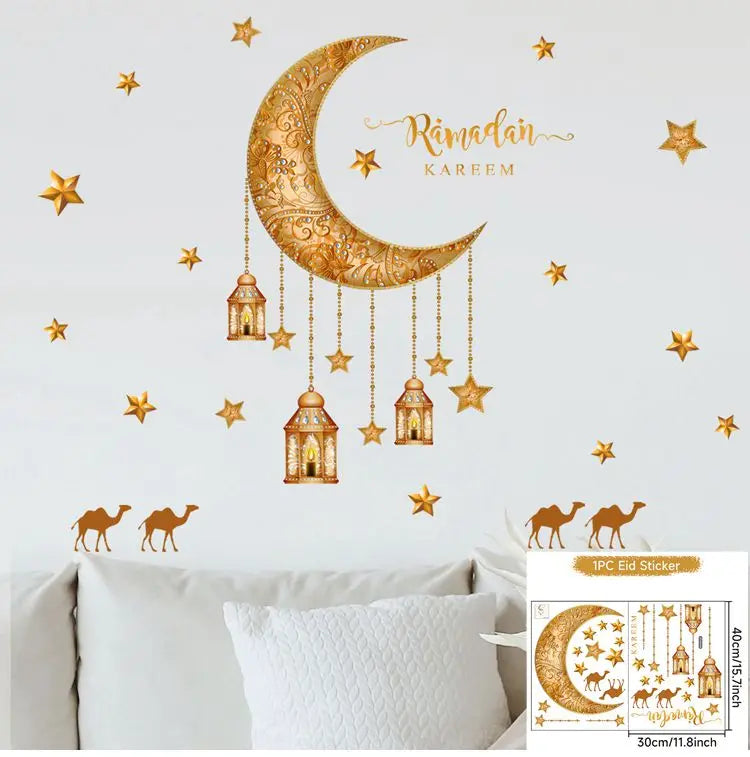 Window Stickers for Holi Month of Ramadan and Eid Al Fitr parties, Home Decoration in sprit of fastival