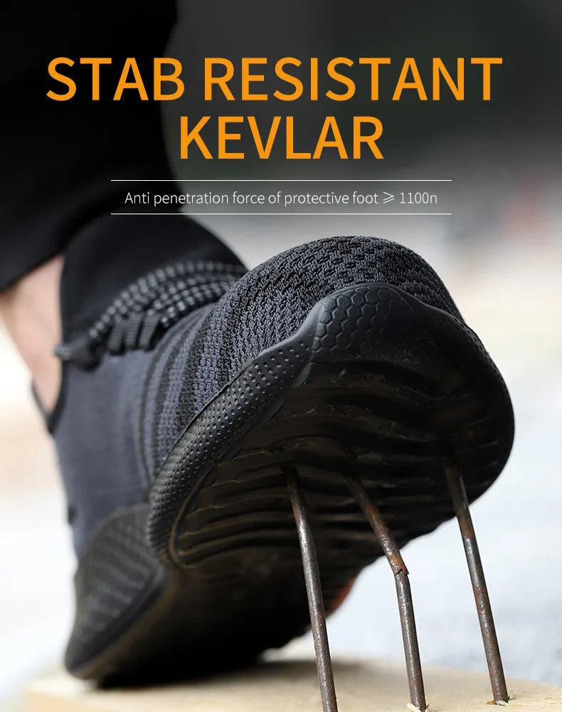 Men Safety Shoes Anti-puncture Work Place Sneakers Indestructible Men Boots