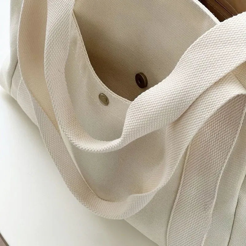Women Canvas Tote Bags Large Capacity For Work Commuting Carrying Handbag Outfit Shoulder Bag