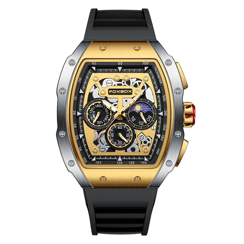 LIGE Men Watches Waterproof FOXBOX Top Brand Luxury Military Quartz Watch Sport Chronograph