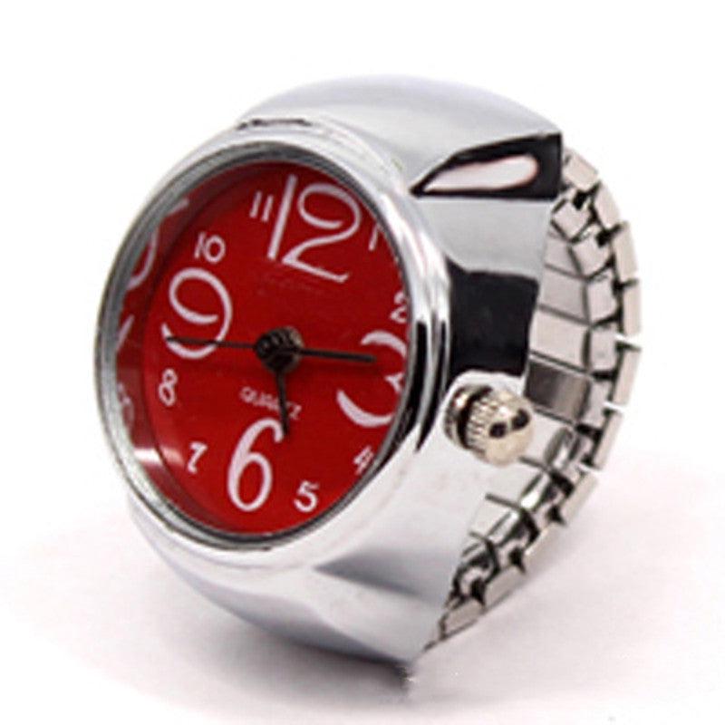 Figure Ring Watch Alloy Silver for Men & Women Multi Colors in Style-Artificial Jewelry-Yes Yar FZE LLC-Red-Yes Yar FZE LLC