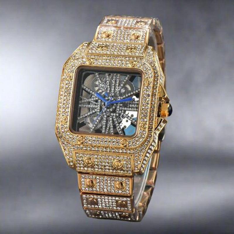 Women's Watch Golden and Silver Color Metal Strap with Diamond Fashion-Women Watches-Yes Yar FZE LLC-Yes Yar FZE LLC