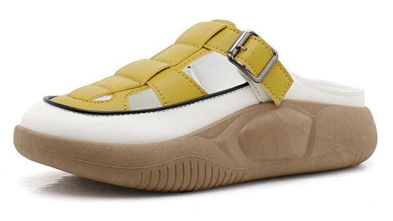 Slide Sandals Slipper Thick Sole Closed Toes Buckle Casual Beach Garden Shoes