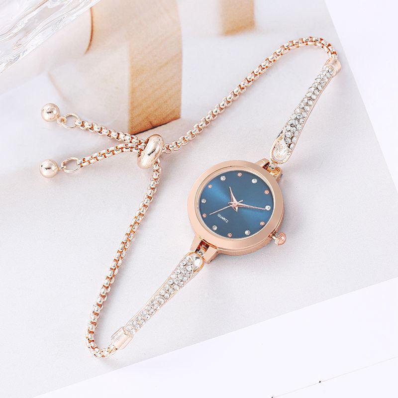 Women Quartz Watch Diamond Inlaid Bracelet Sleek Sophisticated Watch-Women Watches-Yes Yar FZE LLC-Blue-Yes Yar FZE LLC