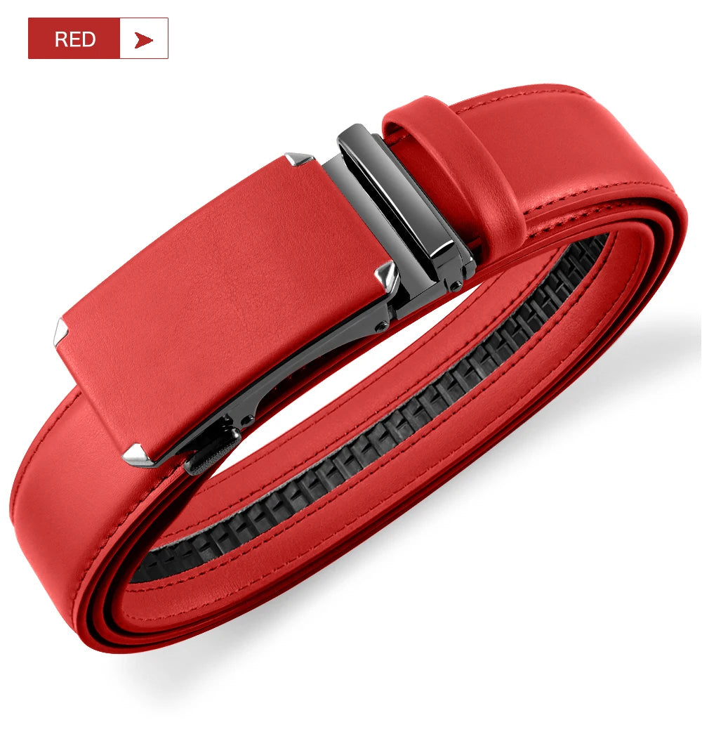 Men Genuine Leather Belt DOOPAI Metal Buckle Adjustment Adjustable Leather Belt