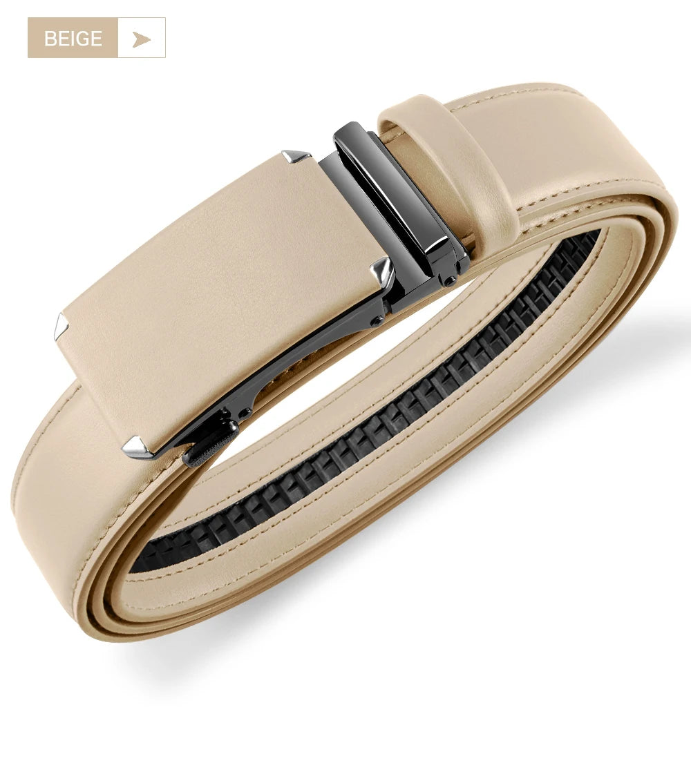 Men Genuine Leather Belt DOOPAI Metal Buckle Adjustment Adjustable Leather Belt