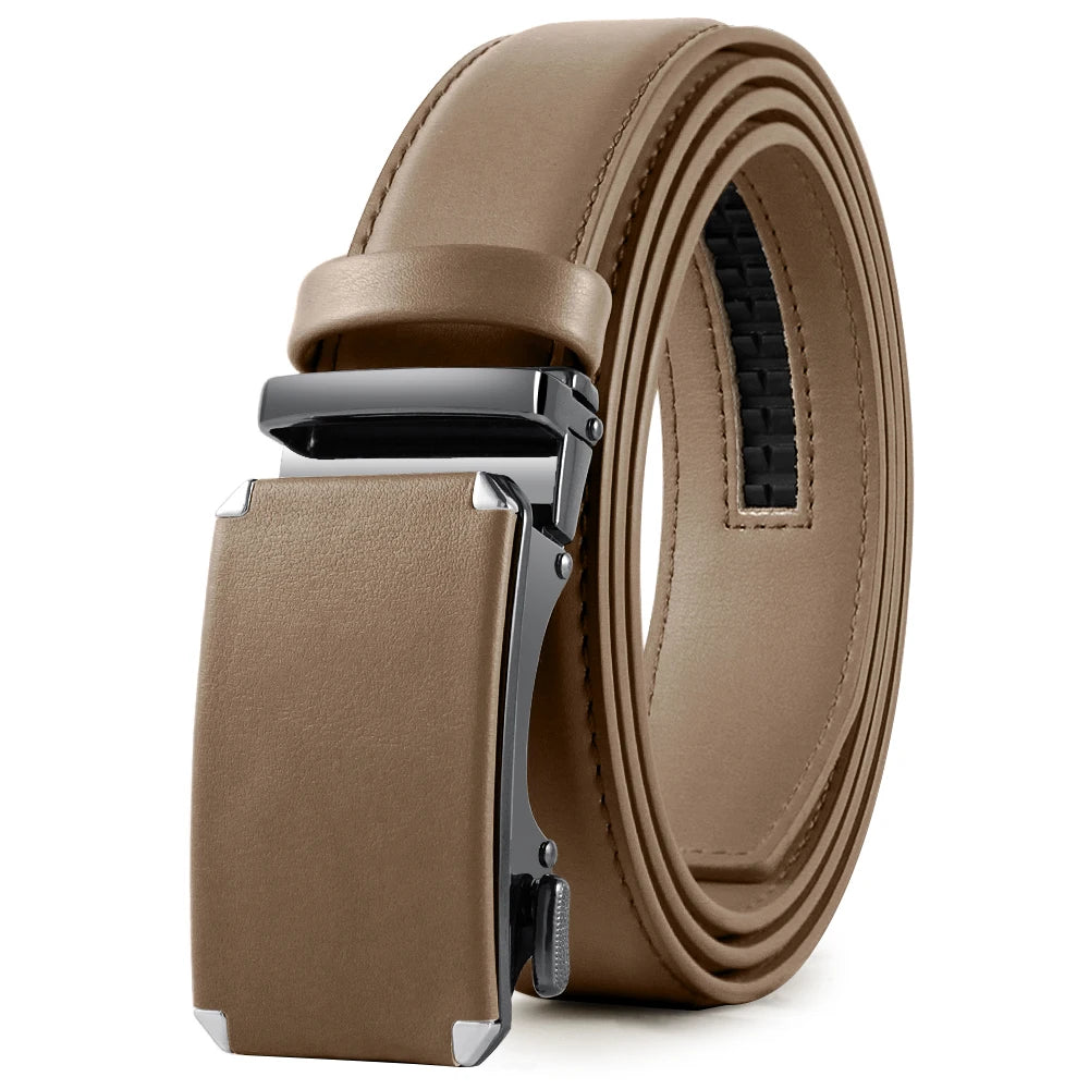 Men Genuine Leather Belt DOOPAI Metal Buckle Adjustment Adjustable Leather Belt