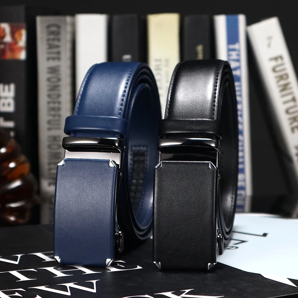 Men Genuine Leather Belt DOOPAI Metal Buckle Adjustment Adjustable Leather Belt
