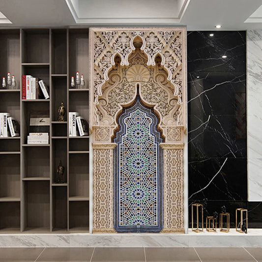 Sticker Mosque Door Art 2pcs/set Mural Sticker Home Decor Wall Stickers Peel & Stick Wallpaper