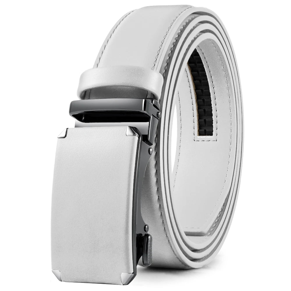 Men Genuine Leather Belt DOOPAI Metal Buckle Adjustment Adjustable Leather Belt