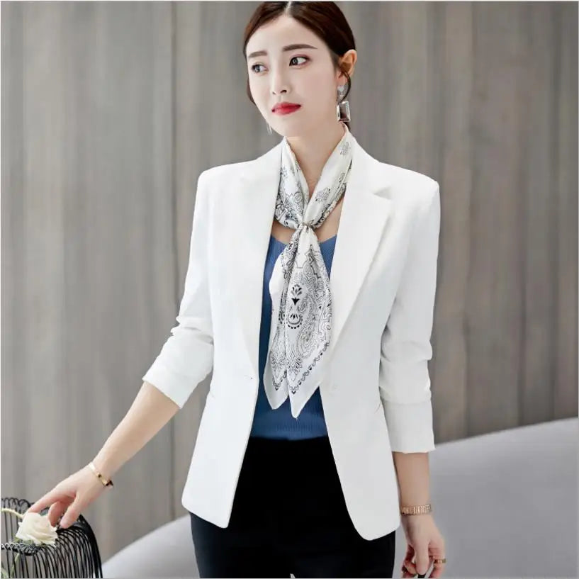 Women's Blazer Long Sleeve Pockets, Jackets Coat Slim, Office Lady Jacket,  Female Tops Suit Blazer Femme Jackets