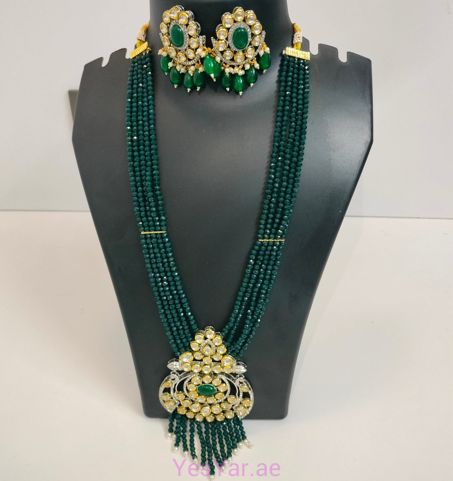 A1 Women Neckless with Earnings Pair Set Elegant Royal for Festival Celebration & Wedding