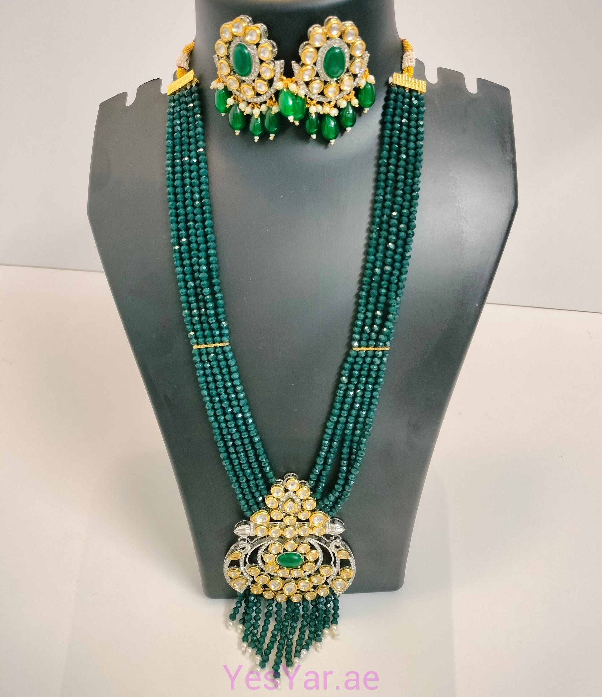 A1 Women Neckless with Earnings Pair Set Elegant Royal for Festival Celebration & Wedding